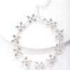 Crystal Silk Flower Bracelet