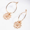 Dainty Flower Hoop Earrings