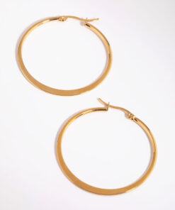 Stainless Steel Thin Hoop Earrings