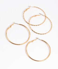 Twisted Hoop Earring Set