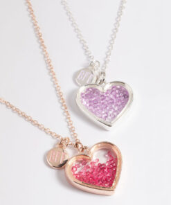 Kids  Diamond Heart Shaker Necklace Pack
