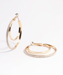 Double Glitter Paper Hoop Earrings