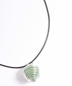 Green Spiral Cord Necklace