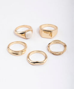 Organic Shape & Signet Ring Pack
