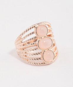 Rose Vertical Triple Stone Ring