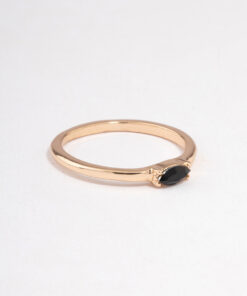 Black Oval Stone Ring