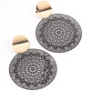 Black Mixed Disc Filigree Earrings