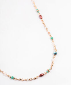 Mixed Facet Beaded Long Necklace