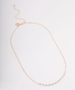 Rose Pearl Smile Necklace