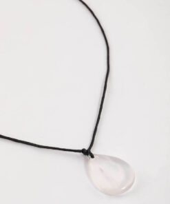 Fabric Clear Quartz TearCollar Necklace