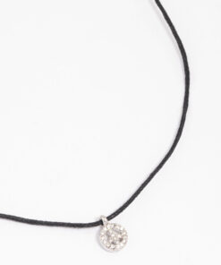 Rhodium Peace Sign Pendant Necklace