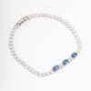 Rhodium Oval  Tennis Bracelet