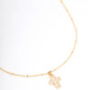 Cubic Zirconia Cross Ball Necklace