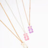 Pastel Holographic Teddy Bear Necklace 3-Pack