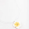Rhodium Rope Frangipani Short Necklace