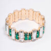 & Green Rectangle Stretch Bracelet