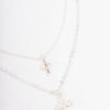 Mixed Texture Cross Necklace