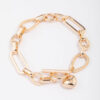 Link Heart T&O Chain Bracelet