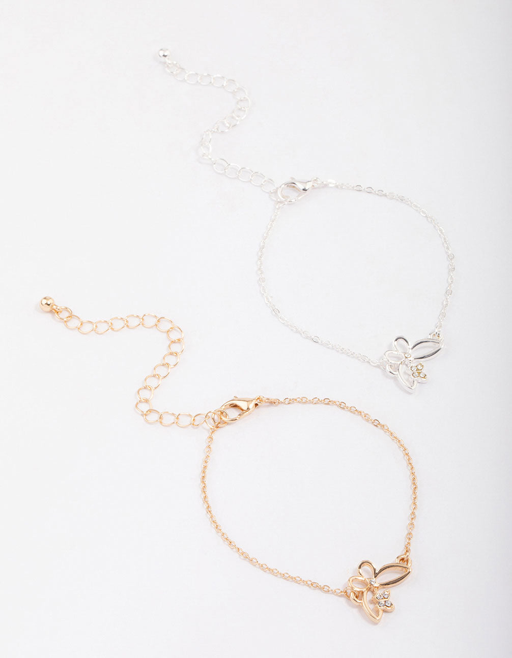 & Two-Toned Butterfly Bracelet Pack