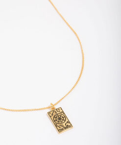 Wheel Tarot Card Pendant Necklace