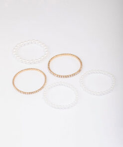 & Pearl Mixed Bracelet 5-Pack