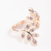 Rose Floral Leaf Wrap Ring