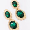Double Disc Emerald Earrings