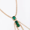 & Emerald Stone Drop Necklace