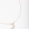 Letter J Pave Pendant Initial Necklace