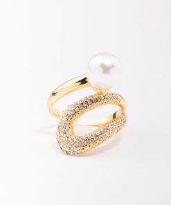 Pave Pearl Cocktail Ring