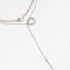 Rhodium Layered Circle Necklace