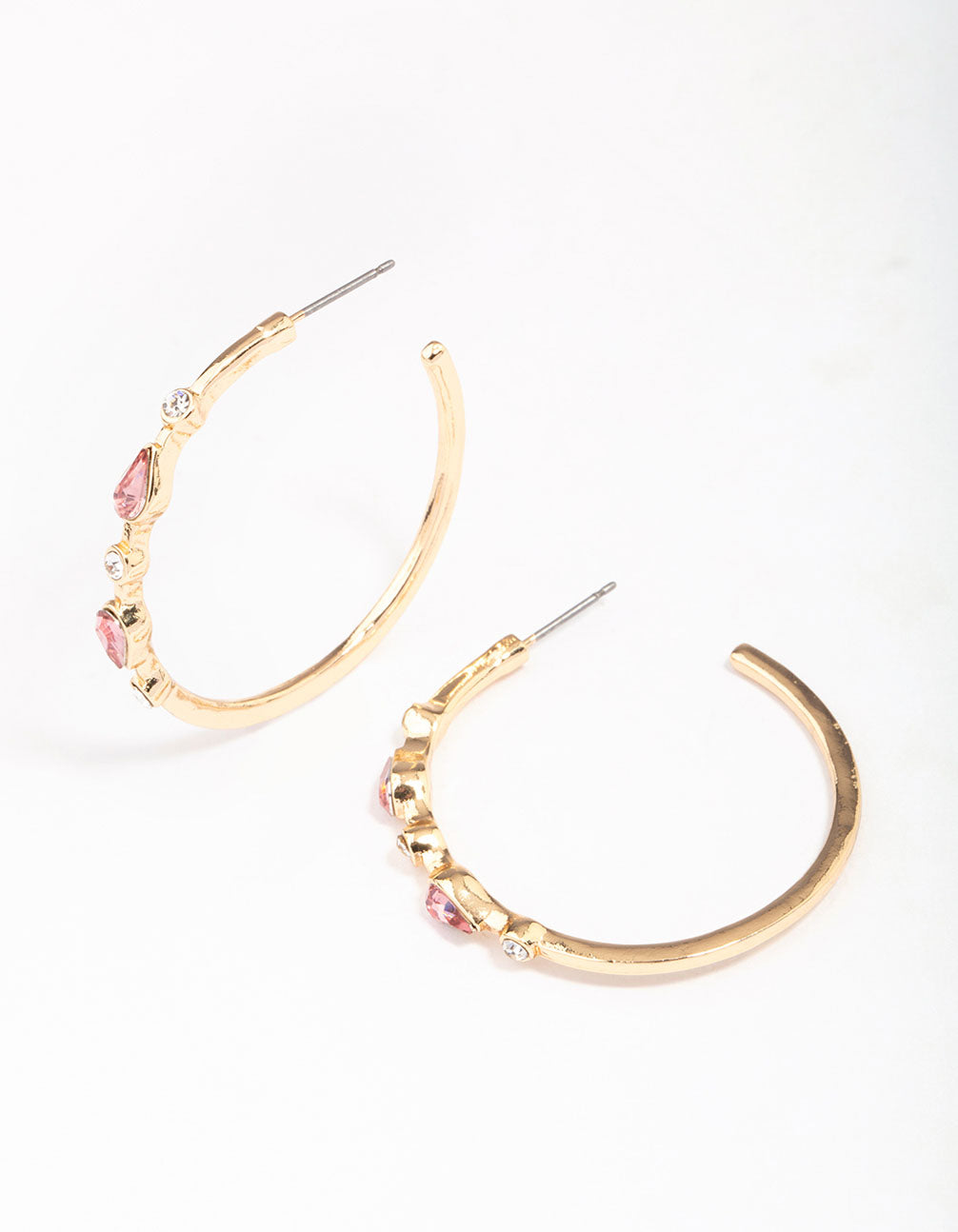 Pear Circle Hoop Earrings