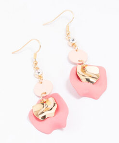 & Blush Petal Earrings