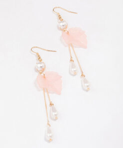 Pearl & Leaf Earrings