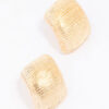 Curved Textured Stud Earrings