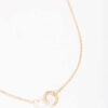 Pearl Link Circle Pendant Necklace