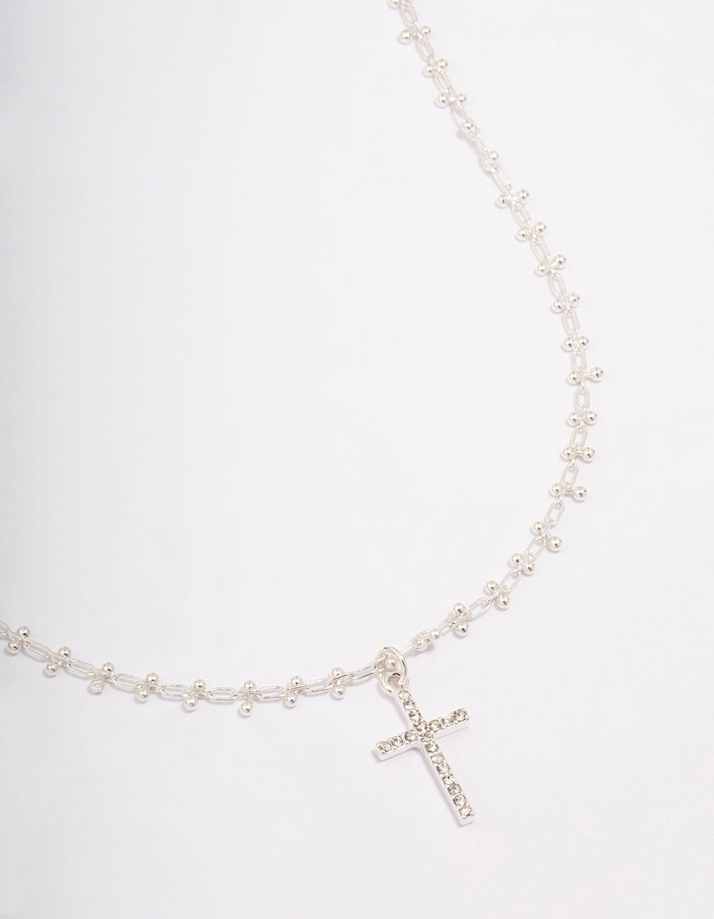 Cross Ball Link Pendant Necklace