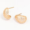 Intricate Cut-Out Teardrop Hoop Earrings