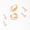 Mixed Simple Stud & Hoop Earring 3-Pack