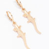 Alligator Drop Hoop Earrings