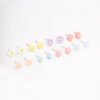 Round Flower Earring 8-Pack