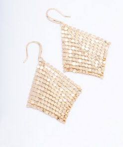Mesh Chain Statement Drop Earrings