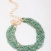 & Green Layered Chain Bracelet