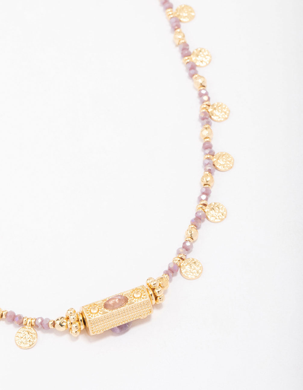 Semi-Precious Barrel Necklace