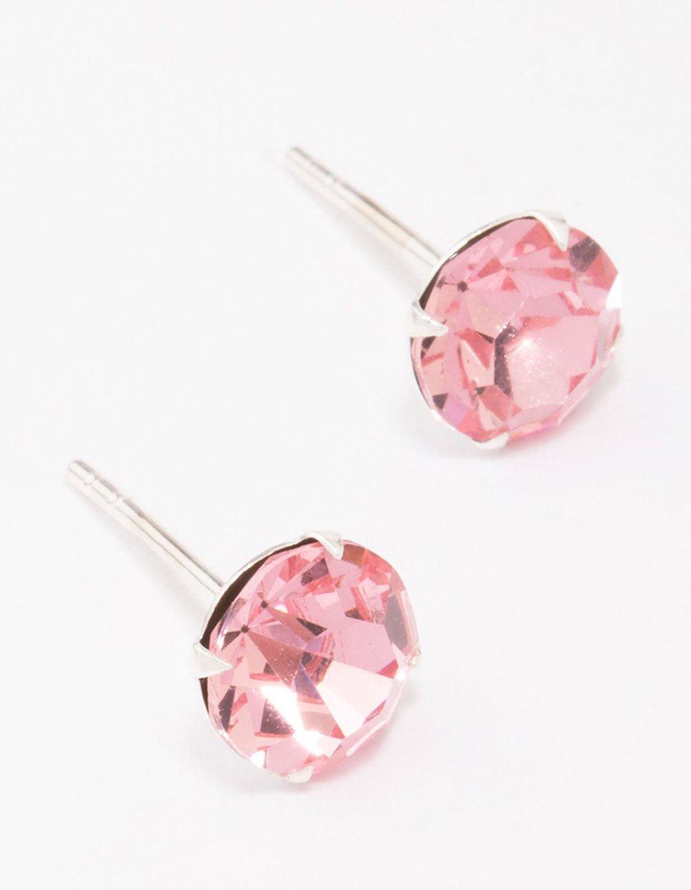 Pink Czech Crystal Stud Earrings
