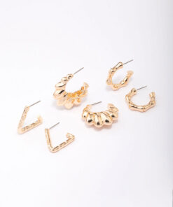 Ripple Hoop Earring 3-Pack