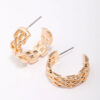 Rectangular Link Hoop Earrings