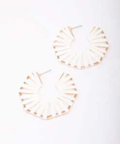 Octagon Wrapped Hoop Earrings