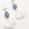 Pearl Petal & Beaded Drop Earrings