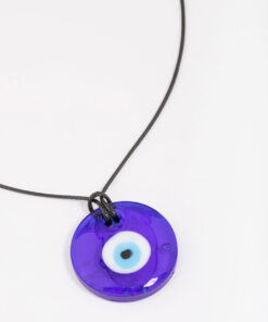 Black Cord Evil Eye Pendant Necklace